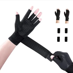 2 Pairs Wrist Support Arthritis Compression Gloves Raynauds Gloves Rheumatoid Osteoarthritis Carpal Tunnel -Relief Tendonitis Hand Pain (S-M) S-M