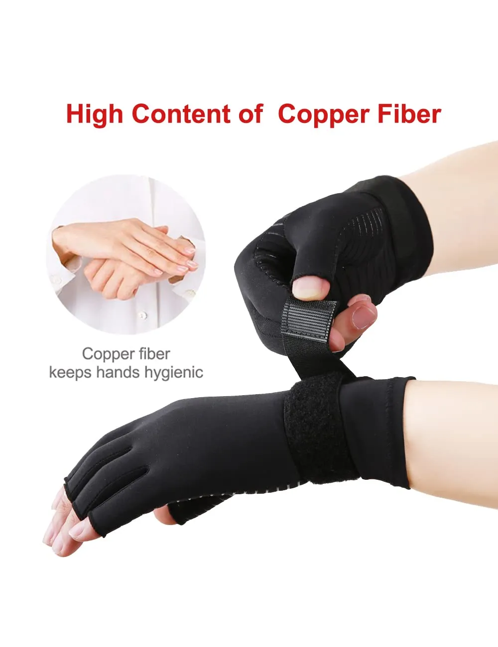 2 Pairs Wrist Support Arthritis Compression Gloves Raynauds Gloves Rheumatoid Osteoarthritis Carpal Tunnel -Relief Tendonitis Hand Pain (S-M) S-M
