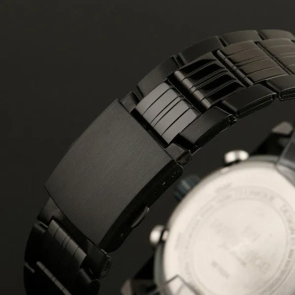 2015 New Fashion Men Watches Full Steel Men's Quartz Hour Clock Analog Digital LED Watch Sports Military Watch Relogio Masculino