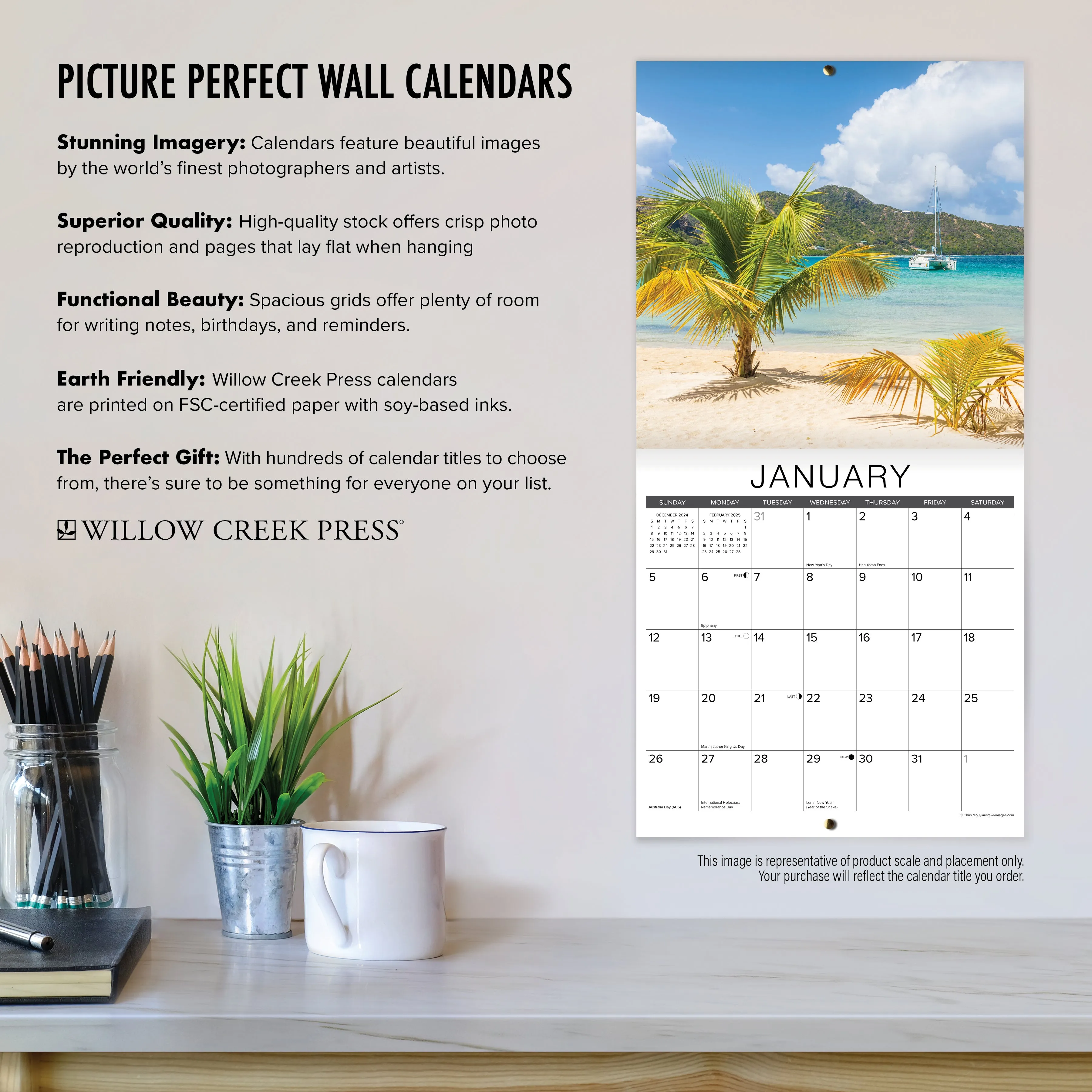 2025 Kawaii Wall Calendar