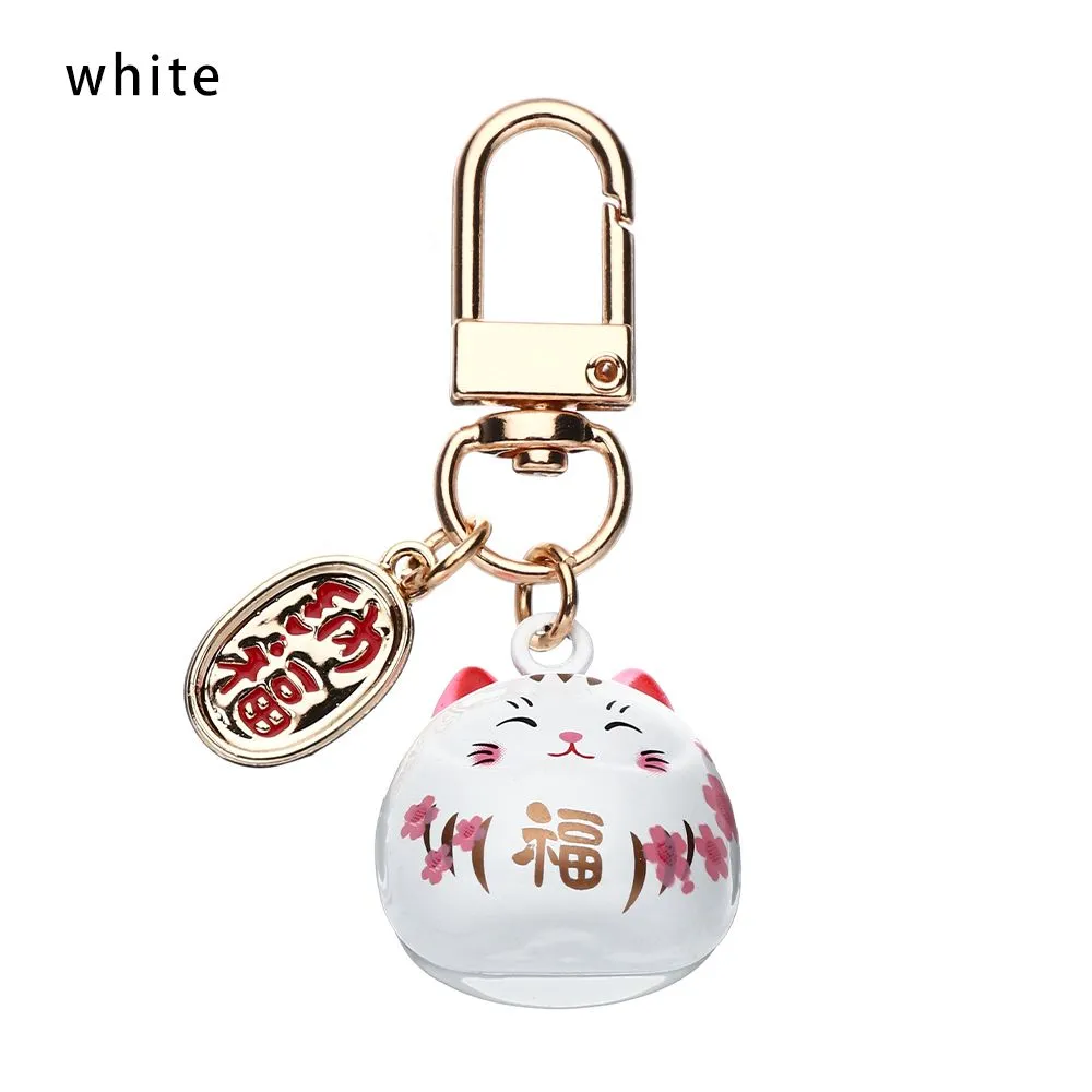 #205 3 PC lot high quality Copper Japanese Cute Lucky Cat Keychains  Key Chains handBag Charm Ornaments Pendant Keyring
