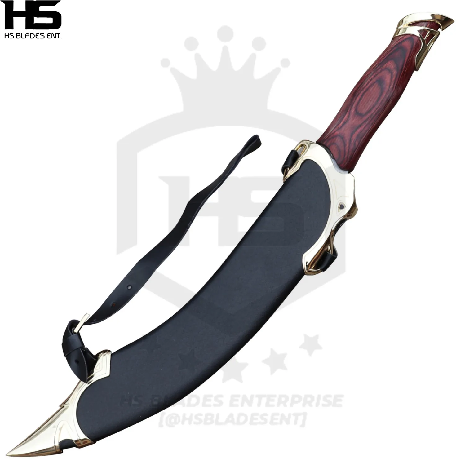 22" Elven Knife in just $59 (Battle Ready Spring Steel Versions Available) of Aragorn The Strider with Scabbard from Lord of The Rings-LOTR Swords