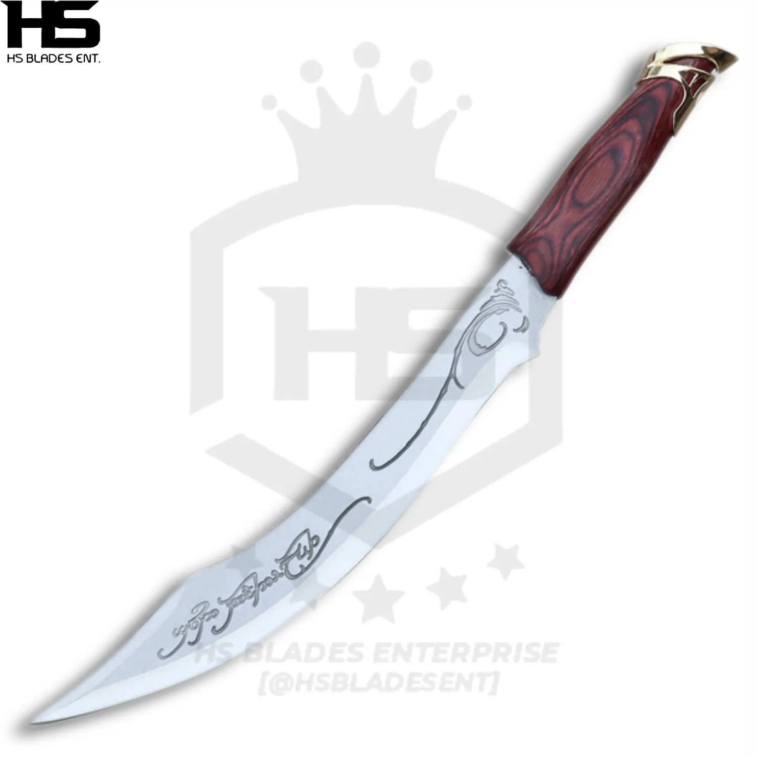 22" Elven Knife in just $59 (Battle Ready Spring Steel Versions Available) of Aragorn The Strider with Scabbard from Lord of The Rings-LOTR Swords