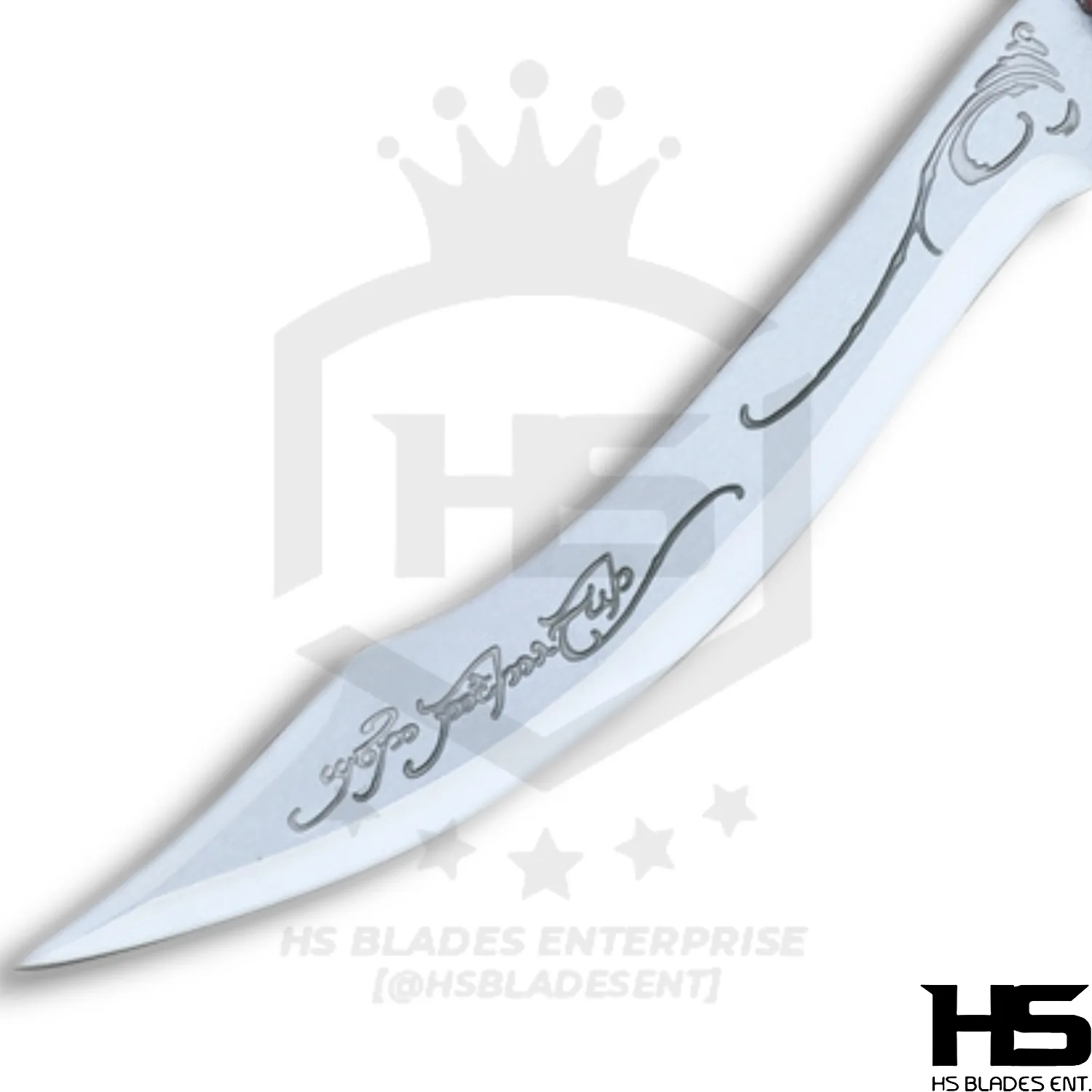 22" Elven Knife in just $59 (Battle Ready Spring Steel Versions Available) of Aragorn The Strider with Scabbard from Lord of The Rings-LOTR Swords