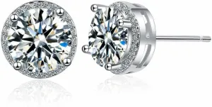 24K gold-plated girl earrings, cubic zircon women's diamond women's earrings, platinum/rose gold gift jewelry