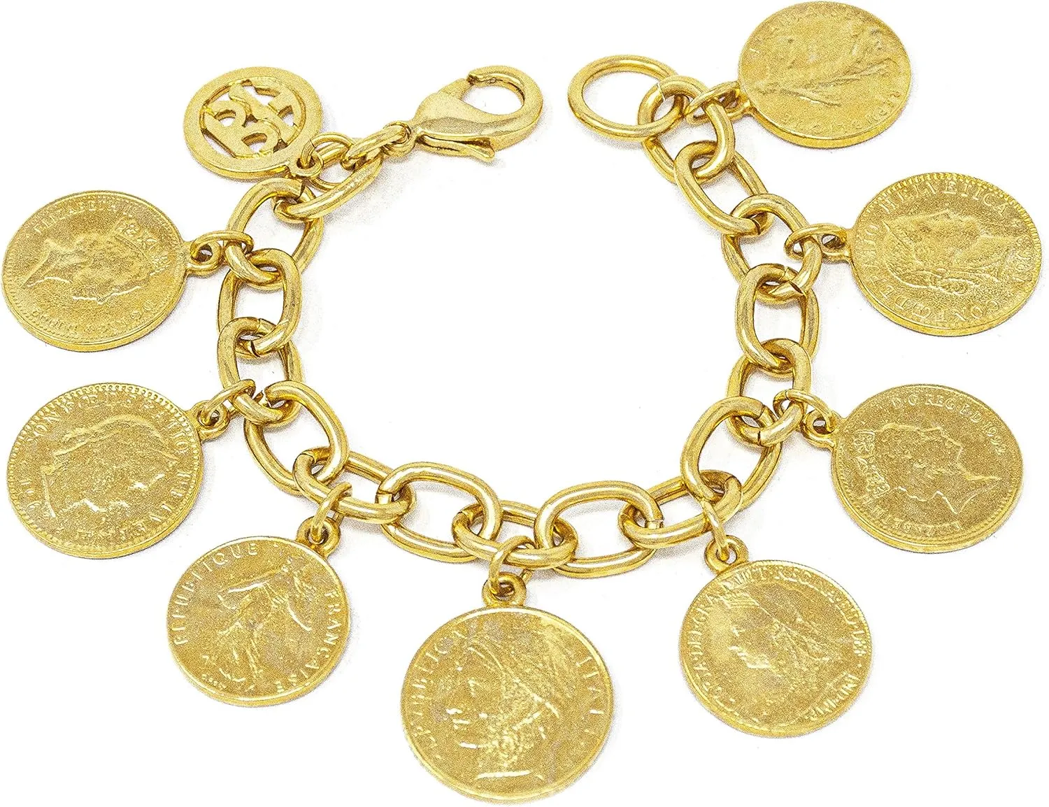 24k Gold Plated "Moroccan" Coin Vintage Bohemian Statement Jewelry Collection