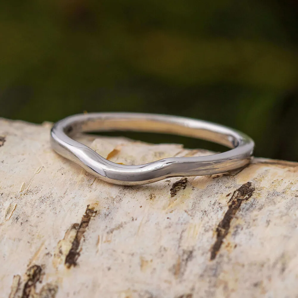 2mm Custom Wedding Band with Curve