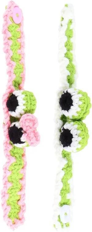 2pcs Boys and Girls Woolen Bracelet Handmade Comfortable Skin-friendly Braided Wristband