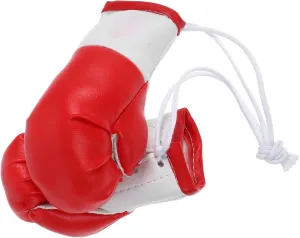 2pcs Mini Boxing Gloves Car Mirror Decoration Punching Gloves Pendant for Boxing Fans Sporty Red Accessories for Holidays Parties Unique Keychain Ornament
