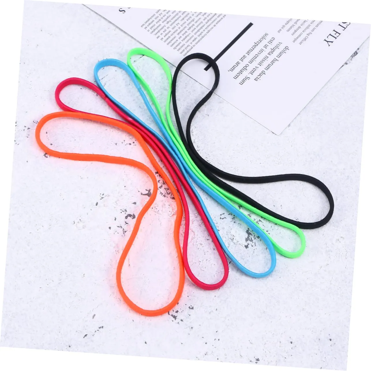 2sets Elastic Stretch Headbands for Women Sports Yoga Running Headband Set Non-slip Hair Band Accessory Pack (fluorescent) 10pcs*2