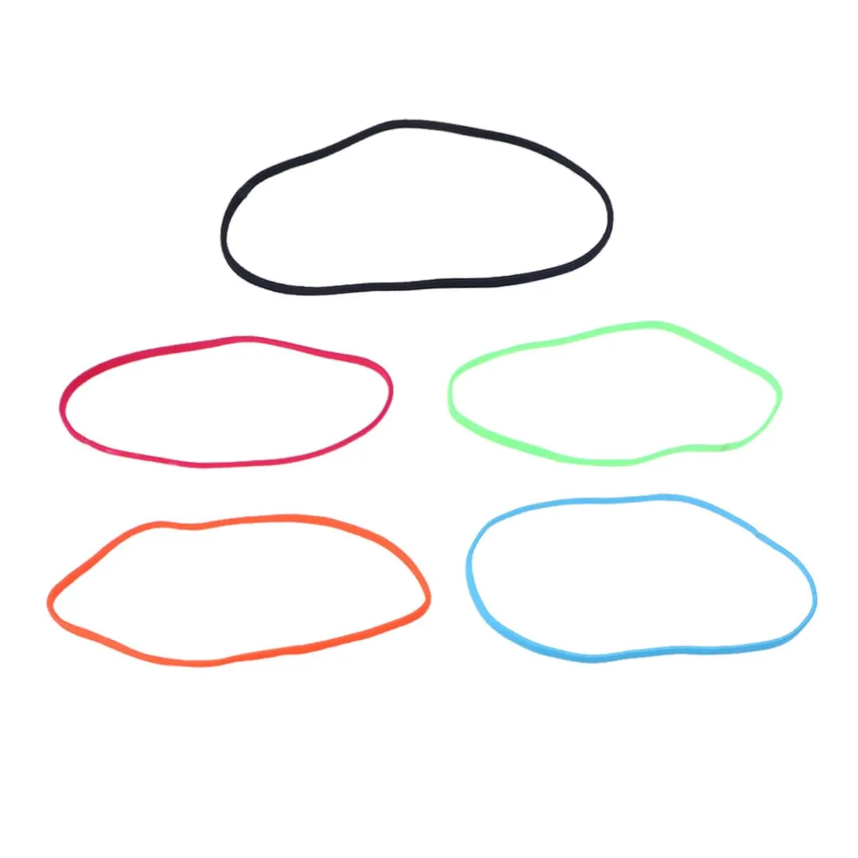 2sets Elastic Stretch Headbands for Women Sports Yoga Running Headband Set Non-slip Hair Band Accessory Pack (fluorescent) 10pcs*2