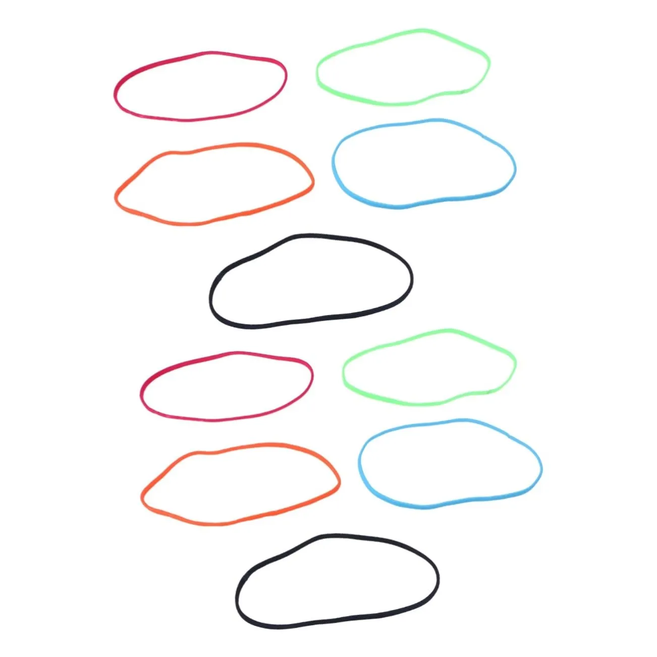 2sets Elastic Stretch Headbands for Women Sports Yoga Running Headband Set Non-slip Hair Band Accessory Pack (fluorescent) 10pcs*2