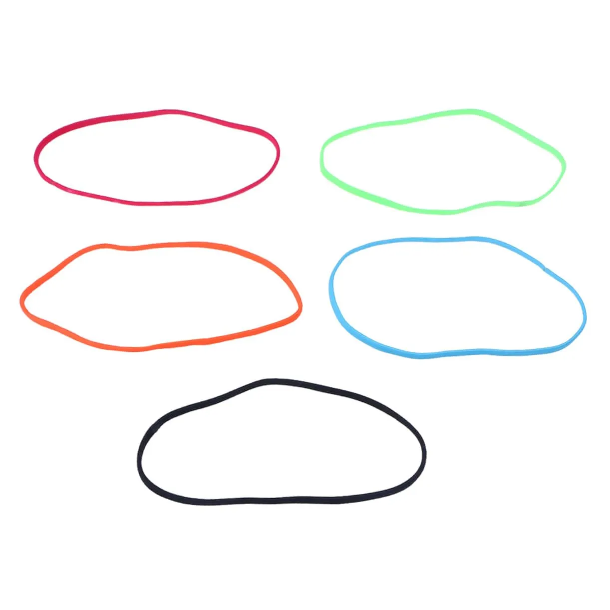 2sets Elastic Stretch Headbands for Women Sports Yoga Running Headband Set Non-slip Hair Band Accessory Pack (fluorescent) 10pcs*2