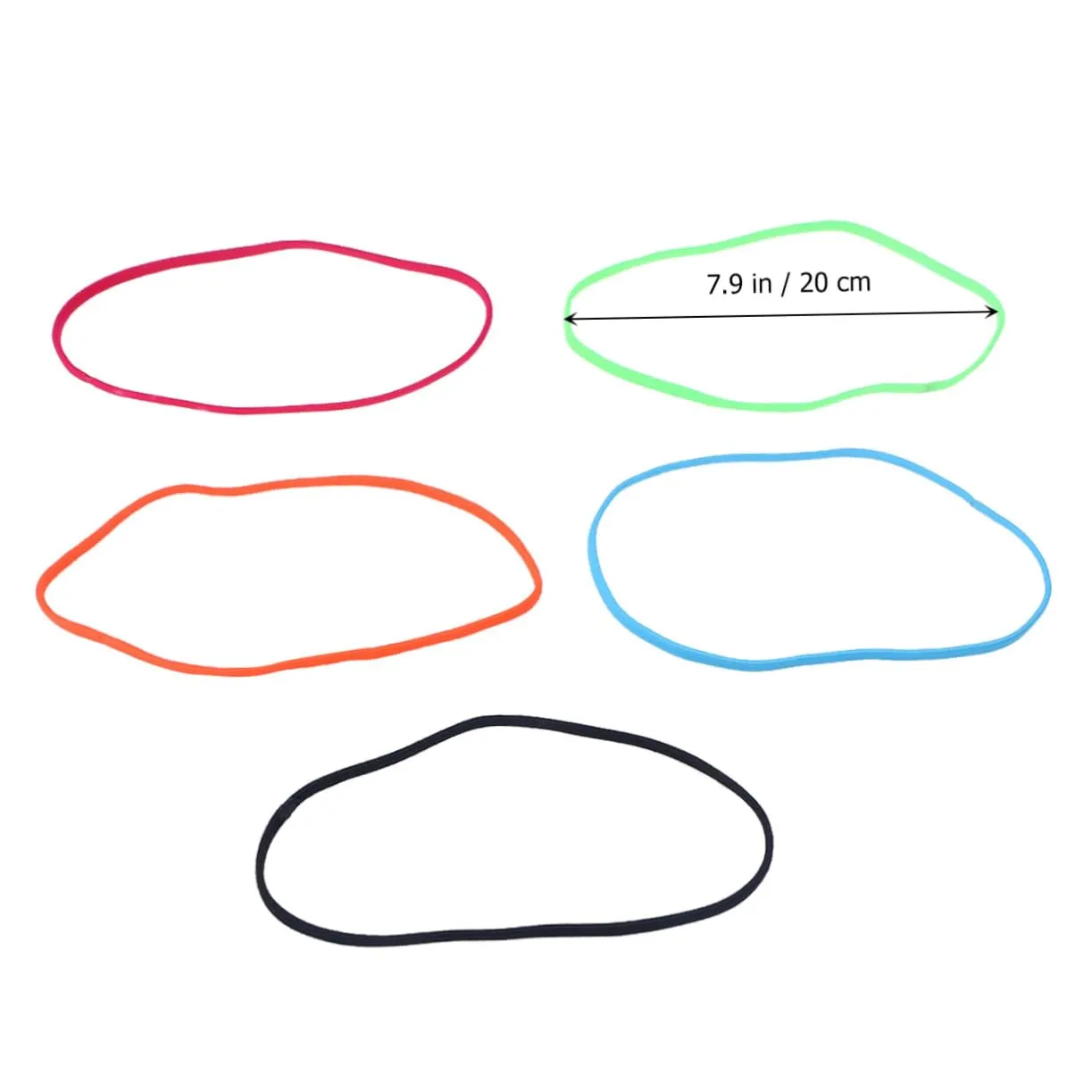 2sets Elastic Stretch Headbands for Women Sports Yoga Running Headband Set Non-slip Hair Band Accessory Pack (fluorescent) 10pcs*2