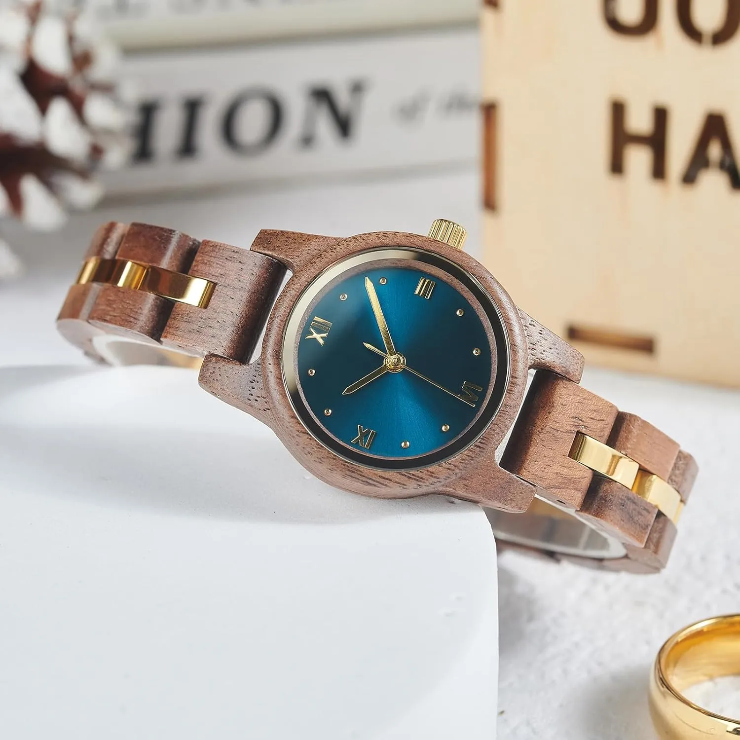 2win Women Watches Luxury Handmade Business Quartz Watches Japanese Movement Natural Handmade Watches