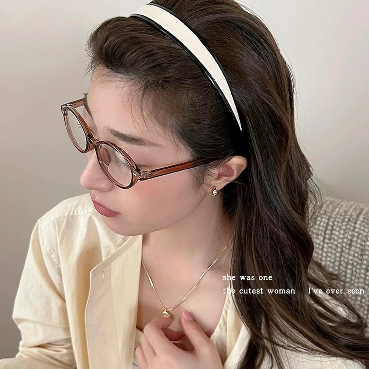 3 Pack Eyewear Headbands for Women Flex No Pressure Comfortable Headbands 0.79IN Fashion Acetic Headbands