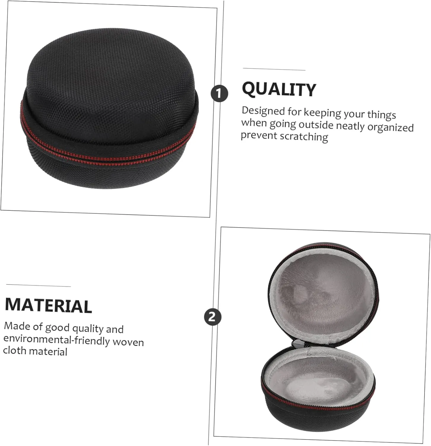 3 Pcs Storage Bag Travel Case Portable Storage Container Portable Jewelry Organizer Protector Case Accessory Storage Bag Smartwatch Black Woven Cloth