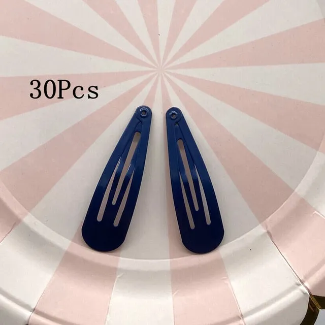 30Pcs 5Cm Kawaii Hair Clips, Bp Pins And Clips Metal Barrettes Styling Accessories