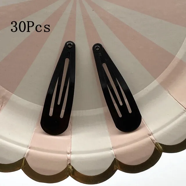 30Pcs 5Cm Kawaii Hair Clips, Bp Pins And Clips Metal Barrettes Styling Accessories