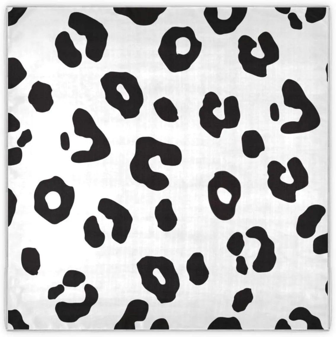 35" Square Neck Scarf Headscarf Lightweight Women Silk Like Curly Headband Tie Sleeping at Night Fashion Bandana Black White Leopard