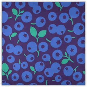 35" Square Neck Scarf Headscarf Lightweight Women Silk Like Curly Headband Tie Sleeping at Night Fashion Bandana Blueberry