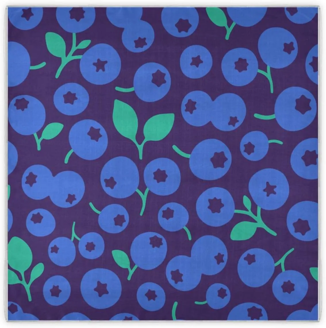 35" Square Neck Scarf Headscarf Lightweight Women Silk Like Curly Headband Tie Sleeping at Night Fashion Bandana Blueberry