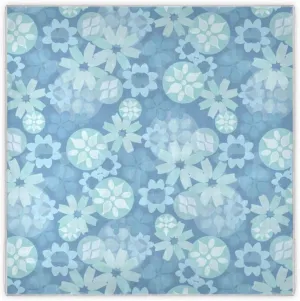 35" Square Neck Scarf Headscarf Lightweight Women Silk Like Curly Headband Tie Sleeping at Night Fashion Bandana Christmas Blue Pattern