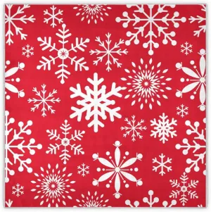 35" Square Neck Scarf Headscarf Lightweight Women Silk Like Curly Headband Tie Sleeping at Night Fashion Bandana Christmas Snowflake
