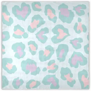 35" Square Neck Scarf Headscarf Lightweight Women Silk Like Curly Headband Tie Sleeping at Night Fashion Bandana Colord Leopard