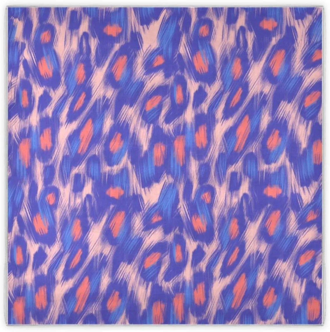 35" Square Neck Scarf Headscarf Lightweight Women Silk Like Curly Headband Tie Sleeping at Night Fashion Bandana Colored Leopard Pattern