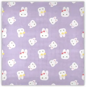 35" Square Neck Scarf Headscarf Lightweight Women Silk Like Curly Headband Tie Sleeping at Night Fashion Bandana Cute Bunny Head