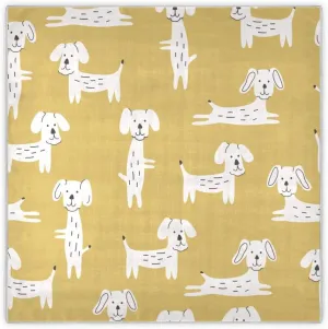 35" Square Neck Scarf Headscarf Lightweight Women Silk Like Curly Headband Tie Sleeping at Night Fashion Bandana Cute Dogs Modern