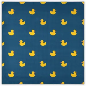 35" Square Neck Scarf Headscarf Lightweight Women Silk Like Curly Headband Tie Sleeping at Night Fashion Bandana Cute Yellow Ducks