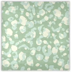 35" Square Neck Scarf Headscarf Lightweight Women Silk Like Curly Headband Tie Sleeping at Night Fashion Bandana Green Modern Leopard