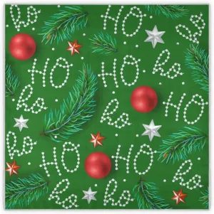 35" Square Neck Scarf Headscarf Lightweight Women Silk Like Curly Headband Tie Sleeping at Night Fashion Bandana Ho Ho Ho Pattern