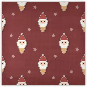 35" Square Neck Scarf Headscarf Lightweight Women Silk Like Curly Headband Tie Sleeping at Night Fashion Bandana Ice Cream Santa Claus