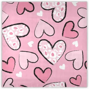 35" Square Neck Scarf Headscarf Lightweight Women Silk Like Curly Headband Tie Sleeping at Night Fashion Bandana Lovely Animal Print