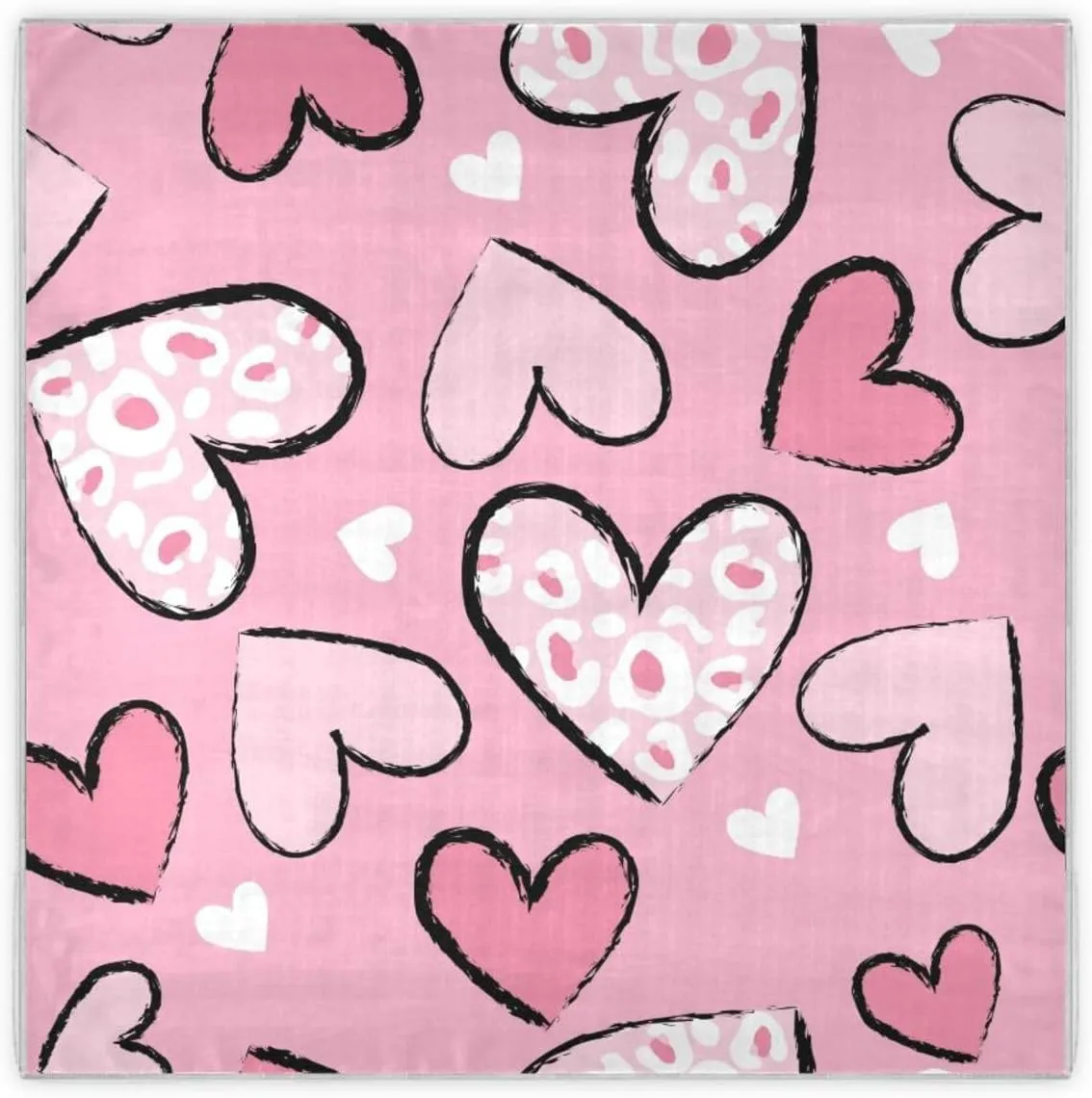 35" Square Neck Scarf Headscarf Lightweight Women Silk Like Curly Headband Tie Sleeping at Night Fashion Bandana Lovely Animal Print
