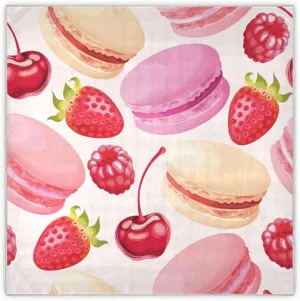 35" Square Neck Scarf Headscarf Lightweight Women Silk Like Curly Headband Tie Sleeping at Night Fashion Bandana Macaron and Berries