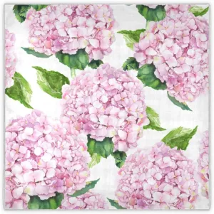 35" Square Neck Scarf Headscarf Lightweight Women Silk Like Curly Headband Tie Sleeping at Night Fashion Bandana Pink Hydrangea