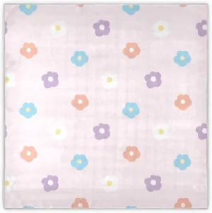 35" Square Neck Scarf Headscarf Lightweight Women Silk Like Curly Headband Tie Sleeping at Night Fashion Bandana Pink Purple Flowers