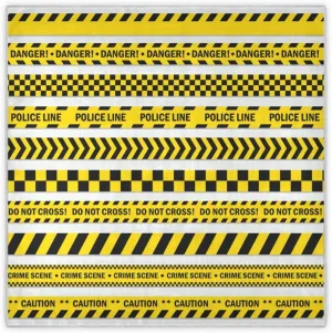 35" Square Neck Scarf Headscarf Lightweight Women Silk Like Curly Headband Tie Sleeping at Night Fashion Bandana Police Yellow Stripes