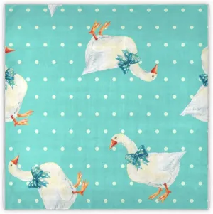35" Square Neck Scarf Headscarf Lightweight Women Silk Like Curly Headband Tie Sleeping at Night Fashion Bandana Pretty Goose