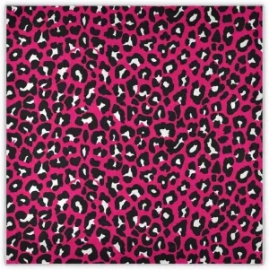 35" Square Neck Scarf Headscarf Lightweight Women Silk Like Curly Headband Tie Sleeping at Night Fashion Bandana Red Leopard Pattern