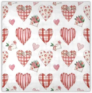 35" Square Neck Scarf Headscarf Lightweight Women Silk Like Curly Headband Tie Sleeping at Night Fashion Bandana Romantic Hearts