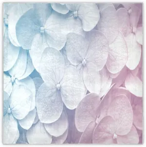 35" Square Neck Scarf Headscarf Lightweight Women Silk Like Curly Headband Tie Sleeping at Night Fashion Bandana Soft Blue Pink Hydrangea