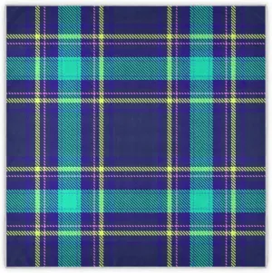 35" Square Neck Scarf Headscarf Lightweight Women Silk Like Curly Headband Tie Sleeping at Night Fashion Bandana Tartan Plaid Pattern