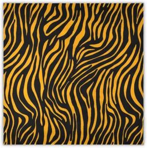 35" Square Neck Scarf Headscarf Lightweight Women Silk Like Curly Headband Tie Sleeping at Night Fashion Bandana Tiger Skin Print