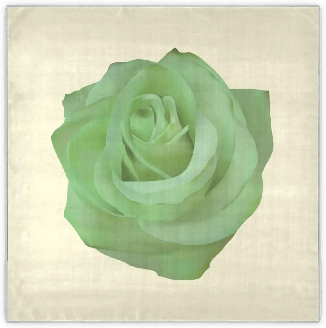 35" Square Neck Scarf Headscarf Lightweight Women Silk Like Curly Headband Tie Sleeping at Night Fashion Bandana Vintage Style Flowers Green Flower