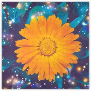 35" Square Neck Scarf Headscarf Lightweight Women Silk Like Curly Headband Tie Sleeping at Night Fashion Bandana Vintage Style Flowers Vintage Orange Flower